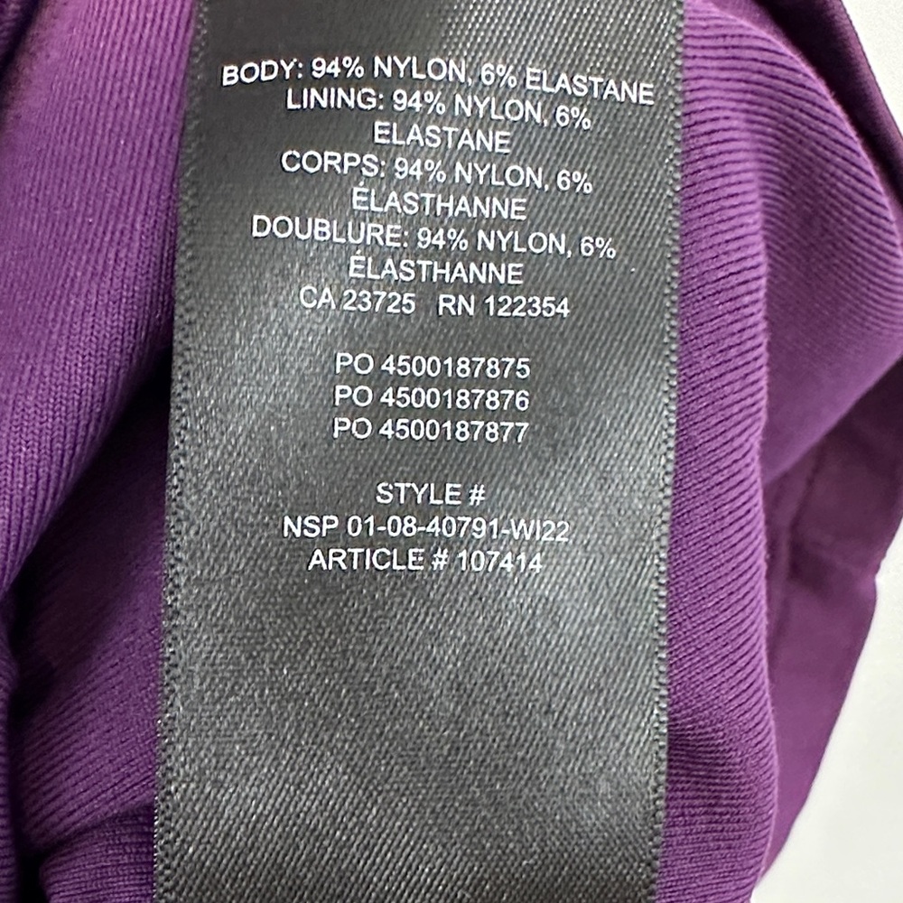 Babaton Aritzia Contour Cami Midi Dress Purple Bodycon Minimal Slip Dress S - Picture 12 of 12